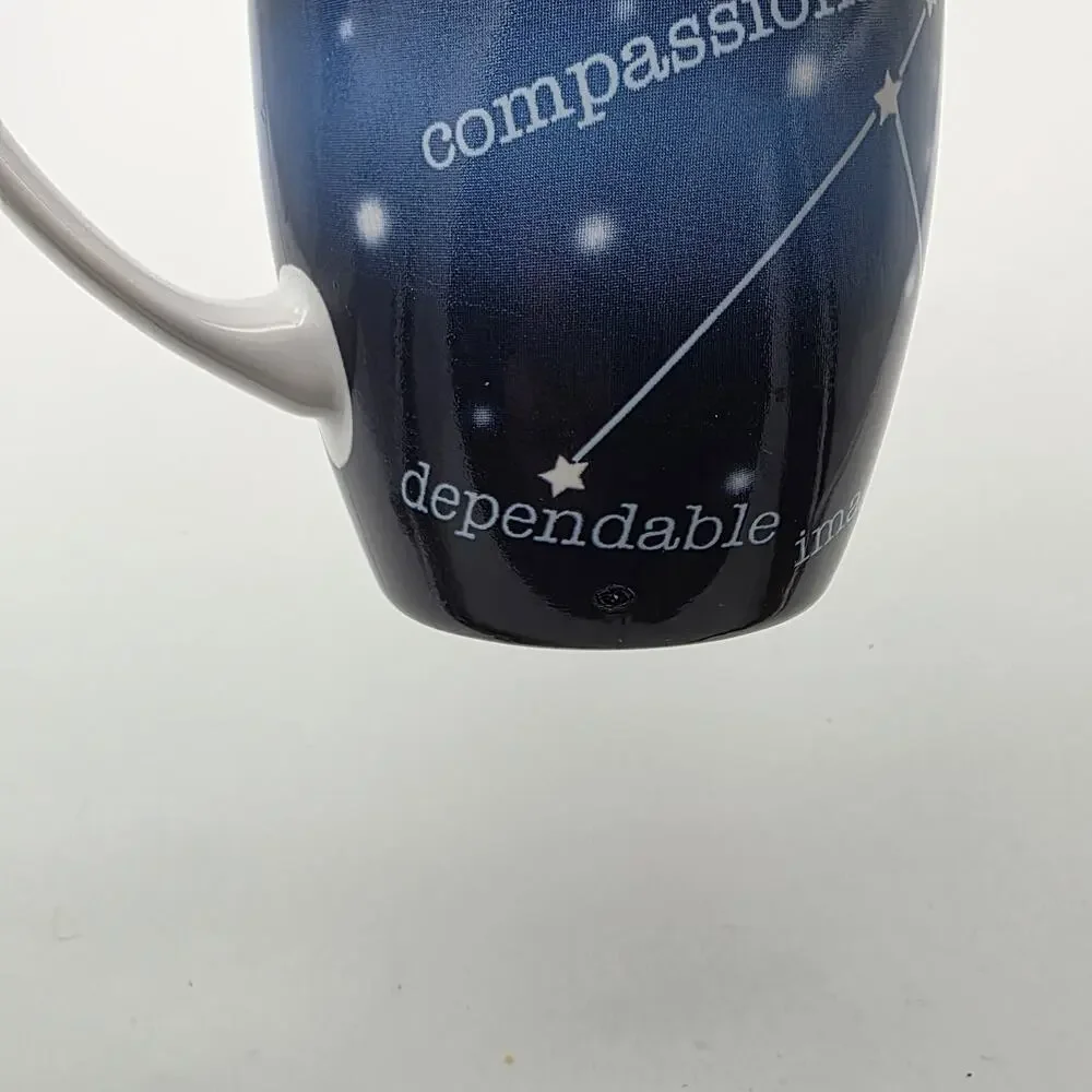 Coventry Cancer Zodiac Mug 18oz Tall Porcelain Astrology Horoscope Blue Crab